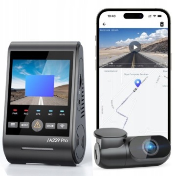 VIOFO A229 PRO 2-канальный видеорегистратор ПЕРЕДНЯЯ/ЗАДНЯЯ ПЕРЕДНЯЯ/ЗАДНЯЯ ЧАСТЬ 4K/2K HDR GPS 128 ГБ