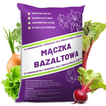 Nawóz MĄCZKA BAZALTOWA 72 Pierwiastki i Minerały Wiosenny do Warzyw