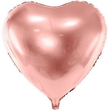 Balon Serce na powietrze, hel 45 cm - ROSE GOLD