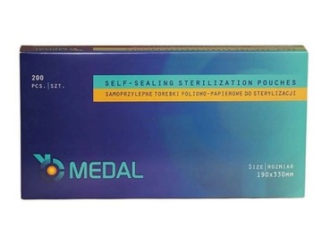 Samoprzylepne torebki do sterylizacji 190mm x 330mm