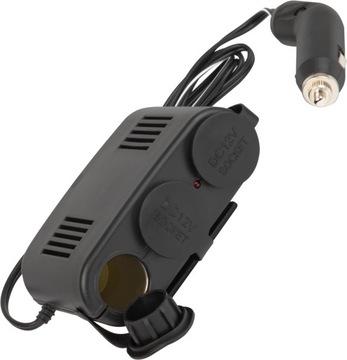 ROZDZIELACZ ROZGAŁĘZIACZ ZAPALNICZKI SAMOCHODOWEJ 3x GNIAZDA OSŁONA 12V 24V