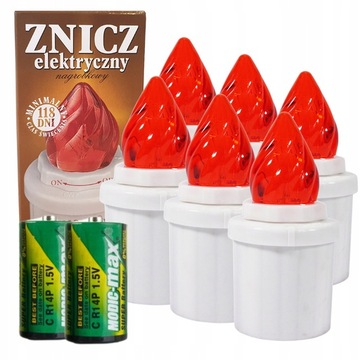 20 красных светодиодных свечей на 118 дней + батарейки