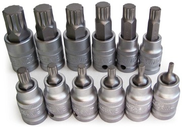 Nasadki wielowpustowe Spline XZN M4-M20 12 szt
