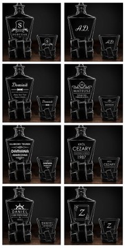 Набор графин из 6 стаканов для виски с гравировкой Подарок парню на день рождения.