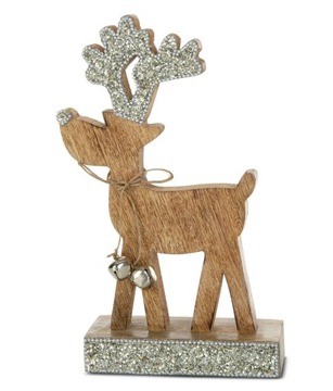RENIFER FIGURKA NA ŚWIĘTA 23 CM OZDOBA ŚWIĄTECZNA
