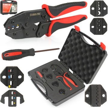 ZACISKARKA RĘCZNA 4w1 WYMIENNE GŁOWICE 0,5 mm² - 10 mm² MAR-POL