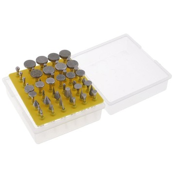 Набор из 50 шлифовальных головок с алмазным покрытием, хвостовик 1/8 дюйма для вращающихся инструментов.