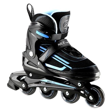 KAUCZUKOWE rolki REGULOWANE LED 39-42 ABEC-7 Nils