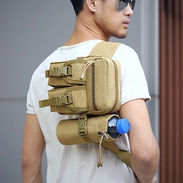 Męska sportowa nerka, przenośny taktyczny nylonowy piterek z bidonem