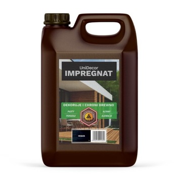 Impregnat lazura farba do drewna z woskami UniDecor heban 5l