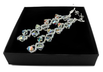 ARSYLION długie kolczyki z kryształkami Crystal AB