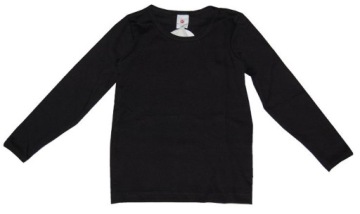 ФУТБОЛКА ОДНОТОННАЯ, ЧЕРНАЯ, 152 PR ПОЛЬША