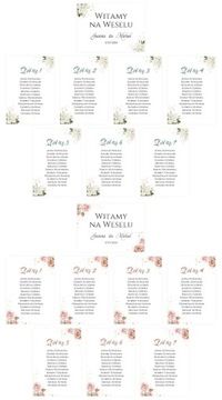 План гостевого стола, свадебная доска, А4, 8 шт.