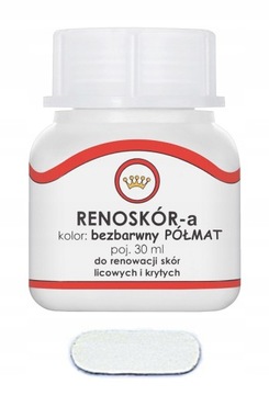 RENOSKÓR FARBA LAKIER DO SKÓRY BEZBARWNY PÓŁMAT