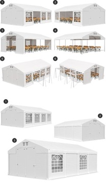Namiot Ogrodowy 6x22m Warsztatowy DAS 560 W