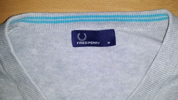 Sweter męski M Fred Perry stylowy szary