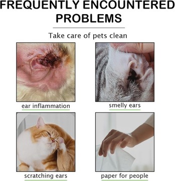 Dog Ear Cleaner, Ear Infection Treatment for Dogs and Cats, Pet Removal