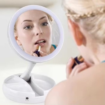 КОСМЕТИЧЕСКАЯ ПОДСВЕТКА ДЛЯ НАНЕСЕНИЯ МАКИЯЖА ЗЕРКАЛО С УВЕЛИЧЕНИЕМ LED