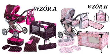 Набор коляска 3в1 для кукол, СУМКА-ПОСТАЛЬНОЕ, ПОСТЕЛЬНОЕ ПРИНАДЛЕЖНОСТИ