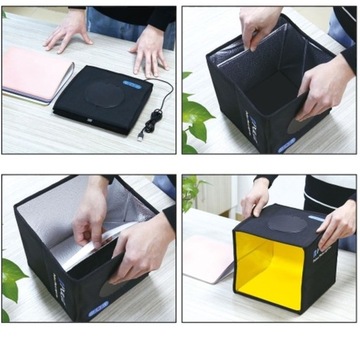 PULUZ БЕСТЕННАЯ ТЕНТА для фотографий товара LED 25x25 25см + Фоны 10Вт