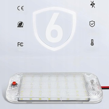 ЛАМПА С ВЫКЛЮЧАТЕЛЕМ 48 LED 12В-85В ДЛЯ КАБИНЫ 2 ШТ.