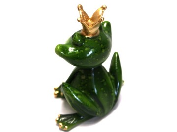 ФИГУРКА ЛЯГУШКА С КОРОНОЙ 12Х10,5Х8