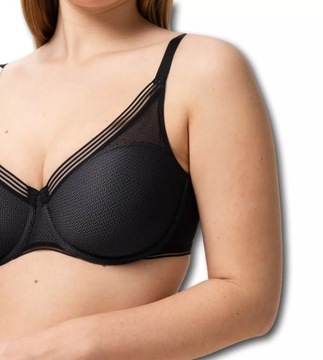 Biustonosz Triumph Czarny z Fiszbinami 85F