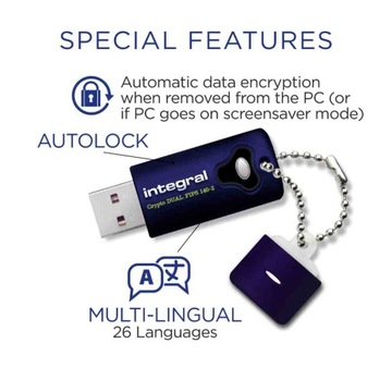 Зашифрованная флешка INTEGRAL CRYPTO 3.0 16 ГБ