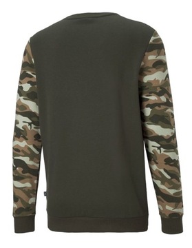 PUMA BLUZA MĘSKA BAWEŁNA ESS+ CAMO CREW FOREST NIGHT r. S