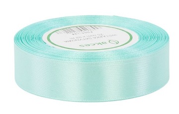 SATYNOWA Wstążka MIĘTOWA SELEDYNOWA 25mm 32m