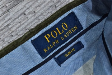 Polo Ralph Lauren Sztruksowe Spodnie Chinos Slim Fit Khaki 36/32