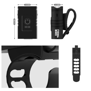 МОЩНАЯ СВЕТОДИОДНАЯ ВЕЛОСИПЕДНАЯ ЛАМПА ACU USB ПЕРЕДНЯЯ + ЗАДНЯЯ