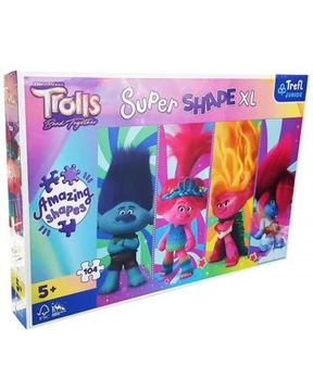 Trefl Puzzle 104 XL Super Shape - Zabawy z Trollami