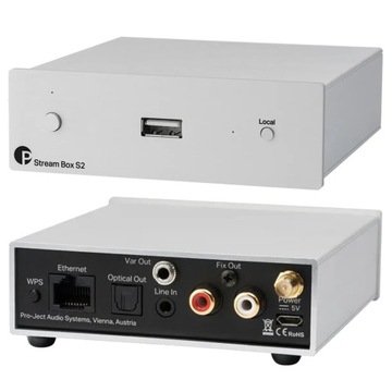 PRO-JECT STREAM BOX S2 ODTWARZACZ STREAMER SREBRNY