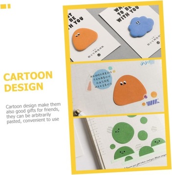 Новинка на 6 липких разделителей для нот, связующих, липкие забавные закладки для блокнотов с