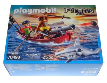 Playmobil 70493 klocki łódź piracka z armatą