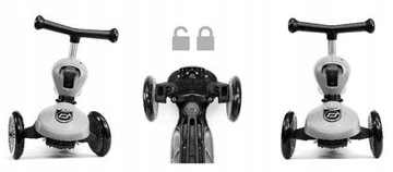 КОМПЛЕКТ СКУТЕРА SCOOTANDRIDE 2 в 1 + ШЛЕМ со светодиодом XXS для S 1+ Steel