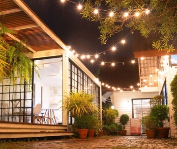 Садовая солнечная гирлянда, 7 м, 30 светодиодных лампочек, шар, теплый цвет, терраса, балкон