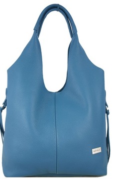 Torebka Damska Skórzana Shopper 2w1 Skóra Naturalna Vera Pelle Premium