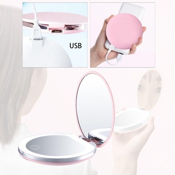 Компактное светодиодное зеркало для макияжа в вашей сумочке.