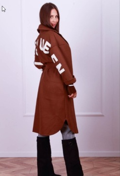 ЖЕНСКОЕ ФЛИСОВОЕ ПАЛЬТО с надписью QUEEN