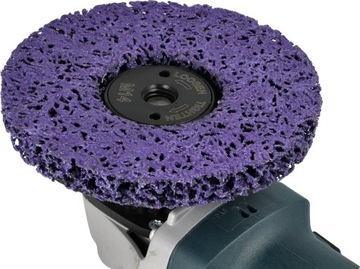 Абразивный диск для удаления ржавчины INOX METAL на флизелине черный волос 125