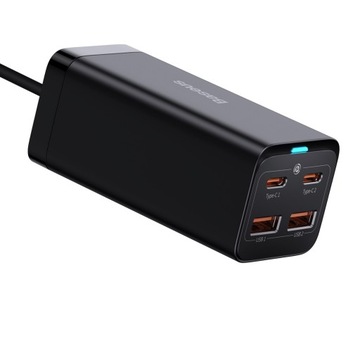 Зарядное устройство BASEUS GaN3 PRO 65 Вт 2x USB-C 2xUSB-A PD QC4 + кабель USB-C