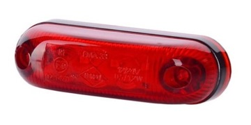 LAMPA OBRYSOWA LED 12/24V OWALNA CZERWONA