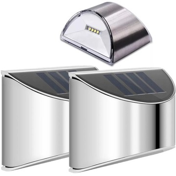 Lampa Ogrodowa Zewnętrzna Solarna LED Kinkiet 2szt