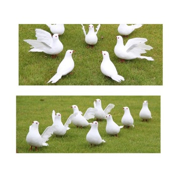 Декорации для улицы Пернатый голубь Белый голубь 2 шт.