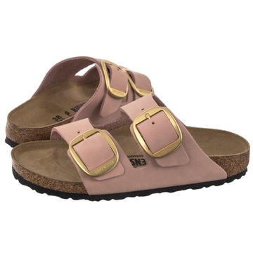 Buty Klapki Damskie Birkenstock Arizona Big Buckle Soft Pink Różowe