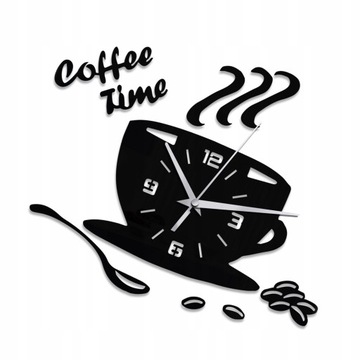 3D зеркальные настенные часы в форме кофейной чашки Moder