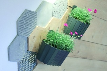 БАЛКОННЫЙ ЦВЕТОЧНЫЙ ГОРШОК ДЛЯ ПЕРИЛ балюстрады С КРЮЧКОМ ЦВЕТОЧНЫЙ ГОРШОК В РУСТИЧНОМ АНТРАЦИТЕ