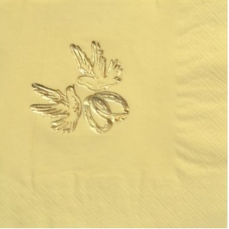 SERWETKI ŚLUBNE kremowe POPRAWINY wesele 20sztuk 33x33cm DEKORACJE